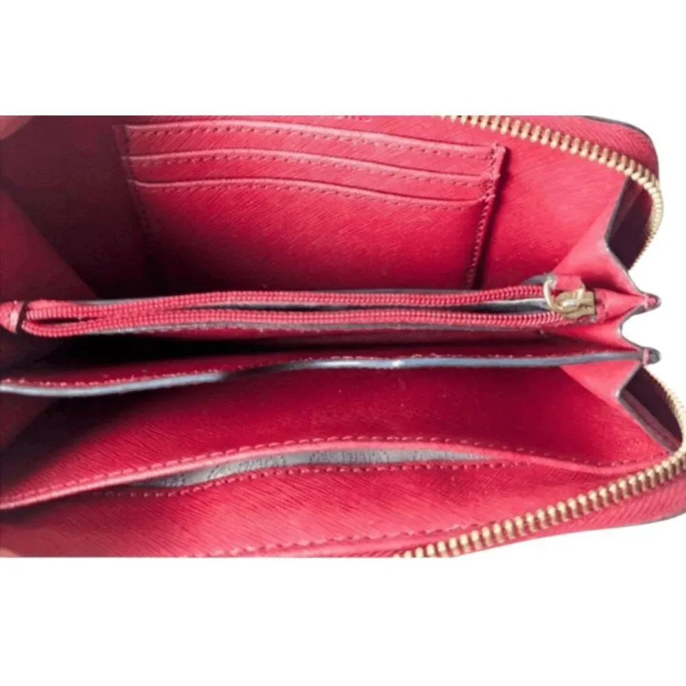 MICHAEL KORS Jet Set Saffiano Leather Wallet Wristlet